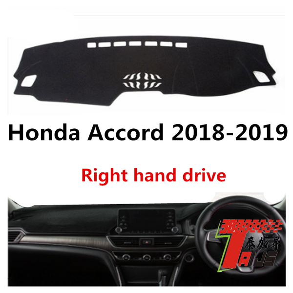 

taijs right hand drive car dashboard cover for accord 2018-2019 the 10th generation new design fiber red blue black edges