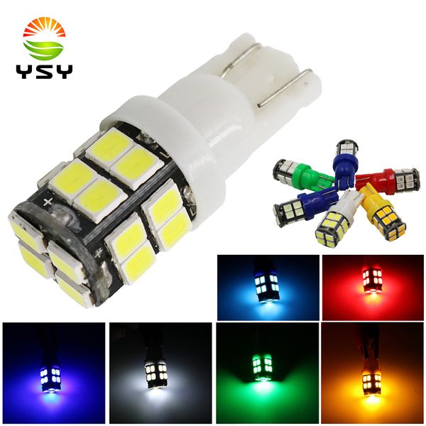 

ysy 300x 12v t10 2835 20 smd 194 168 auto car w5w t10 20 led bulb license plate light car clearance door lamps reverse lens