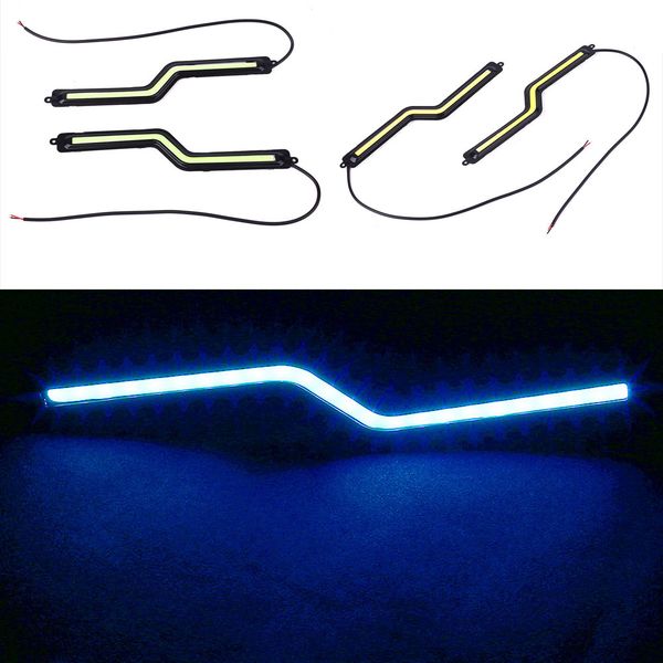

2pcs car auto led cob z-shaped daytime running light drl lamp daylight dc12v