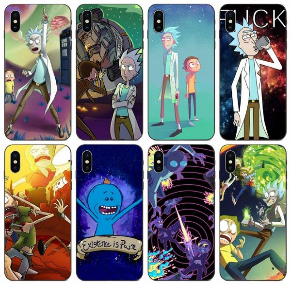 

[tongtrade] fashion cartoon rick and morty painted case for iphone 8s 7s 6s plus x xs 11 pro max samsung a90 a9s sony xperia t3 1pcs case