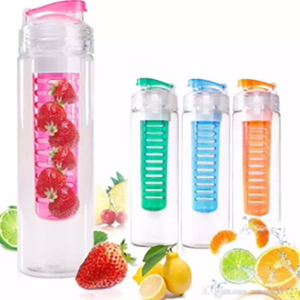 

28oz fruit infuser water bottle sport bpa tritan rod shaker ball lemon orange infuser mug cup with flip lid xd20128