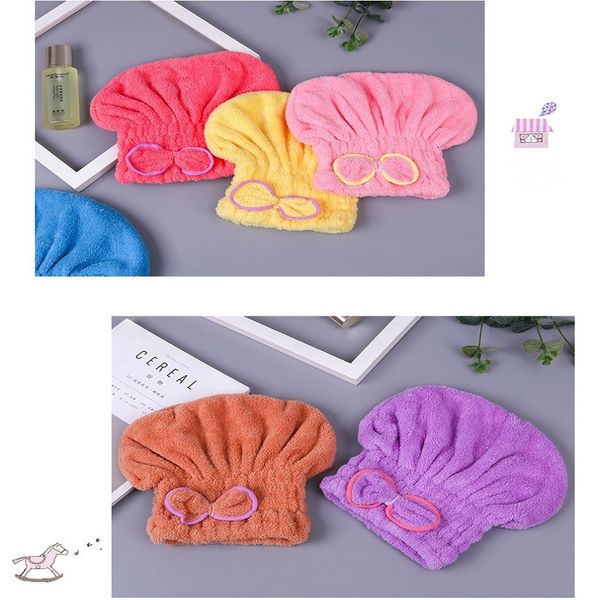 

shower caps product good moisture absorption and breathability microfiber hair towel quick-drying cap wrapped hat