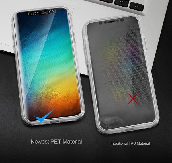 

full body 360 soft clear tpu silicone case build with screen protector for iphone 12 mini 11 pro max phone cover