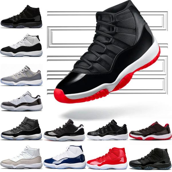 

2019 bred men women 11s basketball shoes 11s concord 45 space jam cool grey prm heiress gym red gamma blue sports sneakers