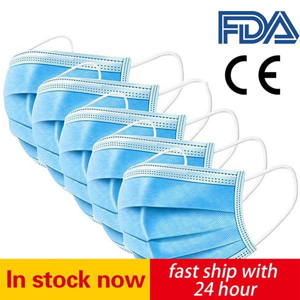

in stock 3 layer disposable face mask anti-dust ear loop filter masks anti-pollution non woven blue white safe breathable tlpcpa2281