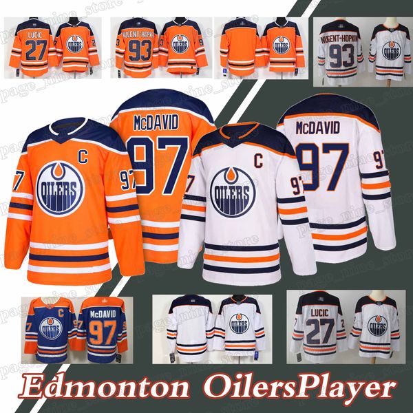 

Edmonton Oilers Players jerseys 97 Connor McDavid 93 Ryan Nugent-Hopkins 27 Milan Lucic Hot sale Hockey Jersey sportswear
