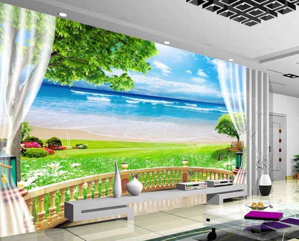 

3d sea landscape background wall mural 3d wallpaper 3d wall papers for tv backdrop