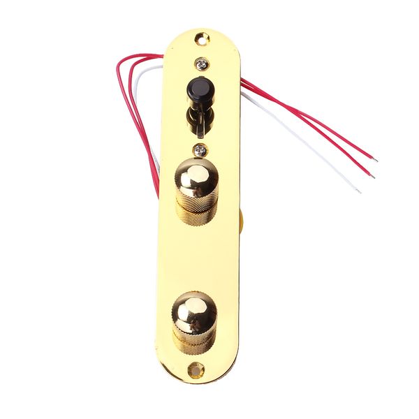 

3 way wired loaded prewired control plate harness switch for guitar gold