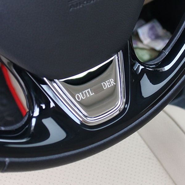 

car styling steering wheel trim cover moulding for mitsubishi outlander 2017 2018 2019 accessories