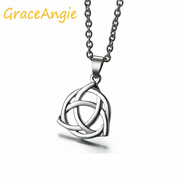 

graceangie fashion style gold/silver men's and women's jewelry accessories pendant necklace titanium steel wave shape stereo