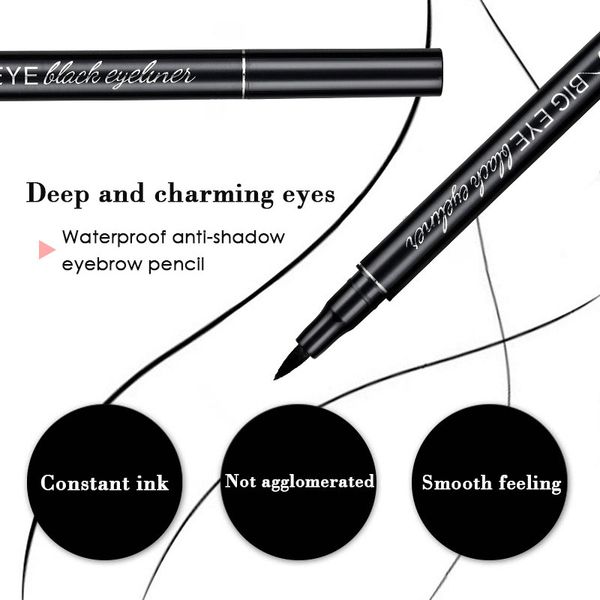 

beauty smooth eye liner pen eyeliner pencil black 1.5g fashion major make up tool