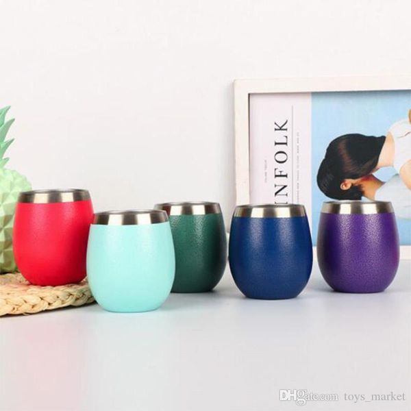 

new 8oz egg mug stainless steel cup stemless drinking coffee tea cups wine glass water bottle beer coffee mugs tumbler