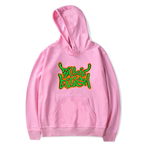 

billie eilish oversized hoodie sweatshirt kpop summer cotton long sleeve street clothing women/men streetwear, Black