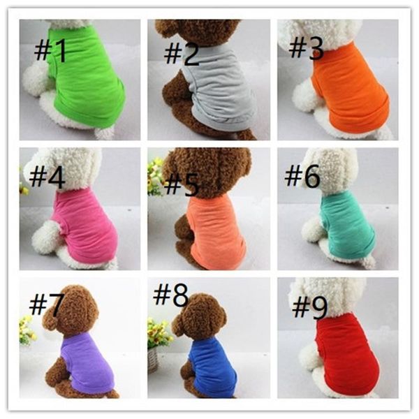

pet t shirts solid dog clothes fashion shirts vest cotton clothes dog puppy small dog clothes pet apparel jxw210
