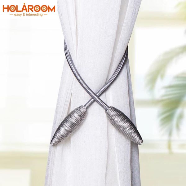 2019 Curtain Tiebacks Plush Alloy Hanging Belts Ropes Curtain