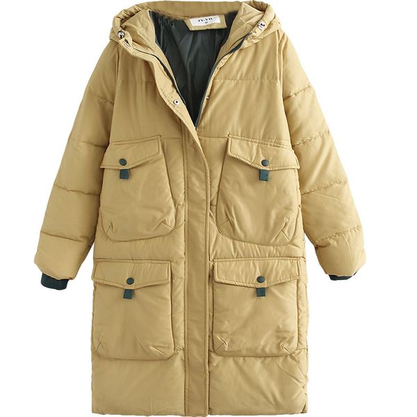 

winter casual long parkas 2019 plus size clothing fashion loose filling sustans hooded thick warm padded coats women l5-8075, Black