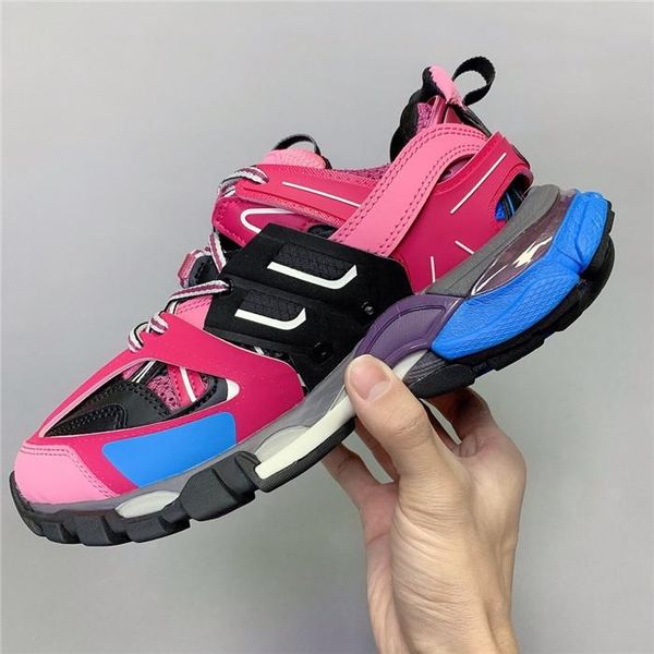 

three generations of paris daddy platform shoes 3.0 men and women couples led lights glow popular womenss shoes casual menss shoes 17, Black