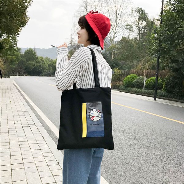 

women tote bag student shoulder bag canvas handbag large capacity