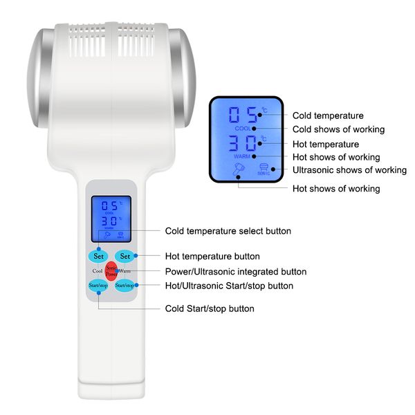 

cold hammer ultrasonic cryotherapy massager skin rejuvenation skin care tool face lifting ultrasound therapy beauty machine