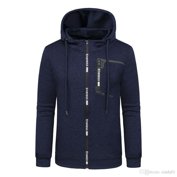 

mens hoodies eneless letters printed cardigan sweatshirts male solid color casual pullover with zippers asian size ing, Black