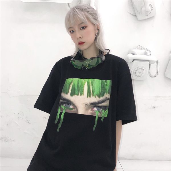 

women t shirt streetwear hip hop tshirt japanese harajuku ulzzang tee summer short sleeve korean clothes punk grunge, White