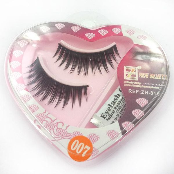 

1 pairs peach heart fashion 3d mink hair false eyelashes korea natural/thick long eye lashes wispy makeup beauty extension tools