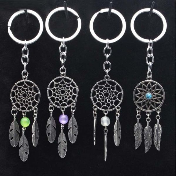 

girl gifts for woman key ring trendy figure tassel cute keychain key chains keychain dreamcatcher gift dream catch luck, Slivery;golden