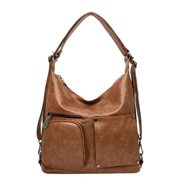 

женская сумка на плечо messenger 2020 новая кожа высокой емкости повседневная дикая мода личность досуг молния дикая универсальная