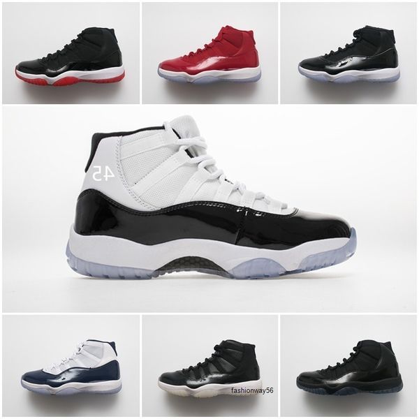 

45 11 men 11s new basketball concord shoes win like 96 gym red cap and gown prom night bred platinum tint sport shoes