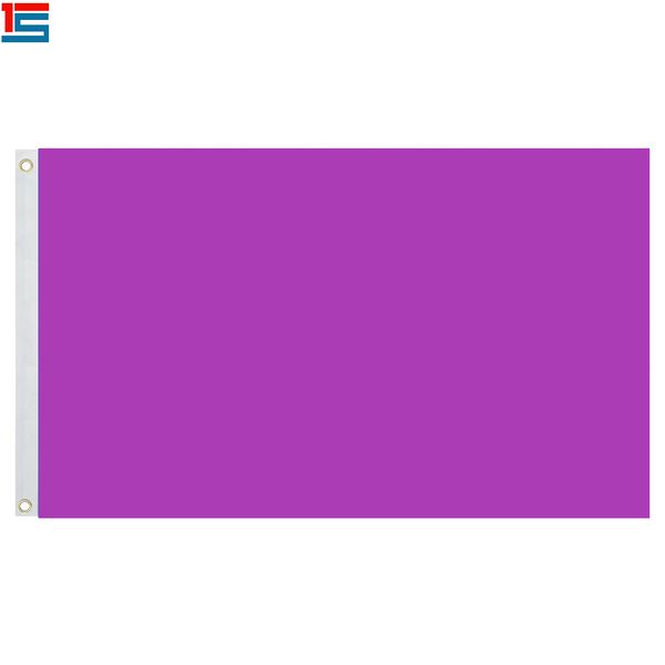 

light purple solid color banner flag 3ft x 5ft polyester, 90*150cm flag with 2 grommets,flags of simple colour