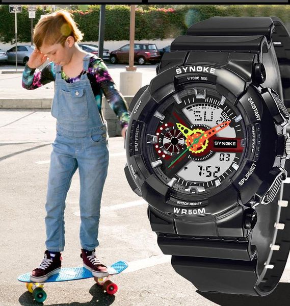 

vogue reloj kid watches children watch digital wristwatch kids boys girl students clock strap sport gift montre garcon *a, Blue