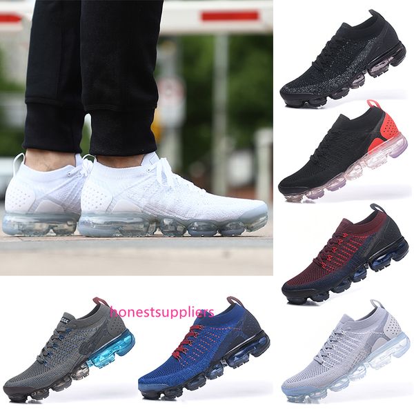 

new vapomax 2.0 men and women running shoes sneakers sports shoes black white hiking walking shoes without