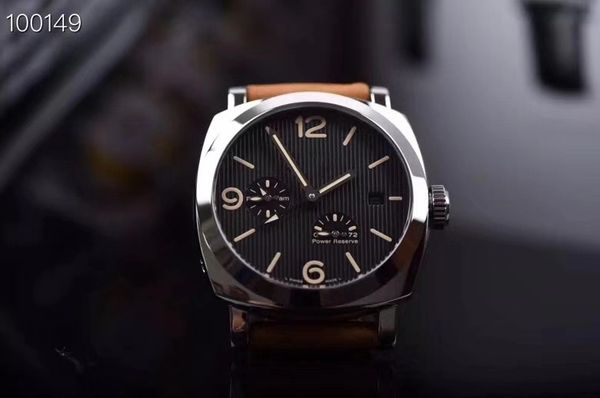 

New luxury men watche pam 00658 real power re erve men wri twatch italian grinded leather watch band automatic machinery men 039 watche
