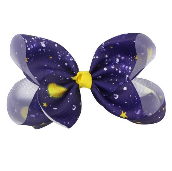 

jojo siwa hair bow children's 8-inch star bubble flower bow hairpin on valentine's day in europe and america in 2019, Slivery;white