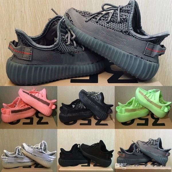 

горячая дешевые детские дети дети спортивная обувь мальчиков кроссовки девочек повседневная обувь детские кроссовки обучение размер 24-35, Black