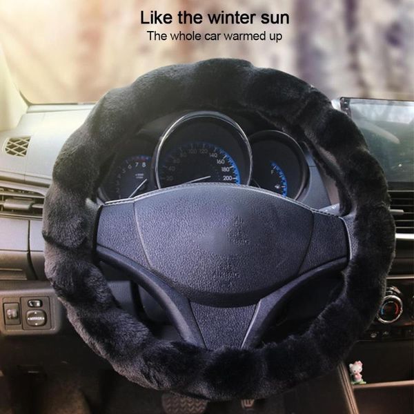 

universal car steering wheel cover embossed winter warm car steering wheel cover 38cm anti-slip