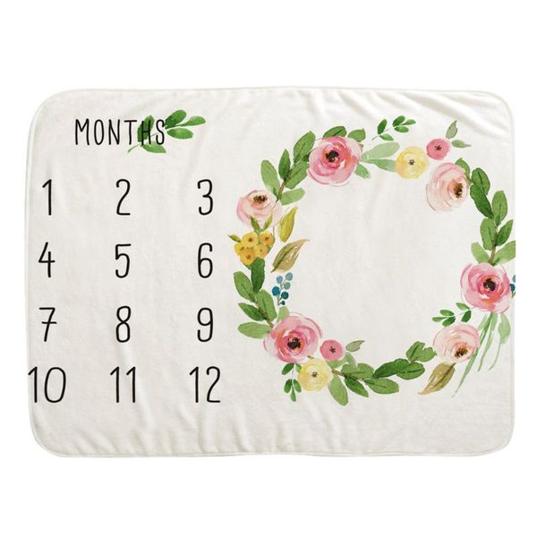 

baby monthly record growth milestone blanket newborn wreath pgraphy props a2ub