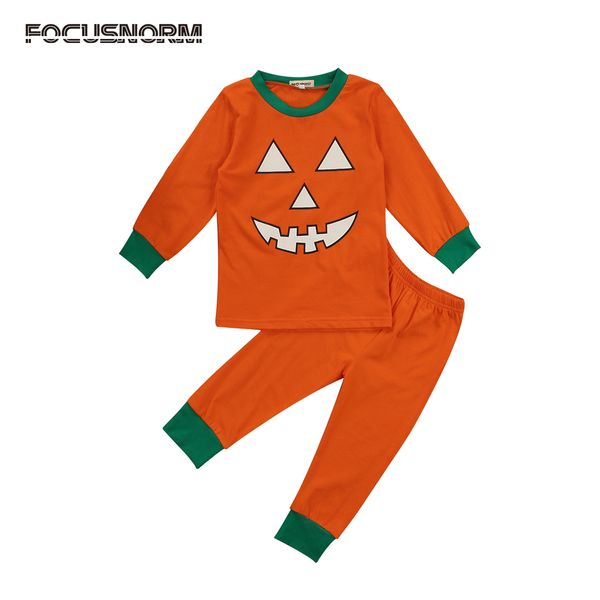 

Halloween Toddler Baby Kids outfits long sleeve pumpkin T shirt long legging pants outfits clothing set for kids Halloween