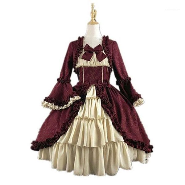 

middle ages style party dress bowknot lace plus size dress designer gothic court womens dress vintage, White;black