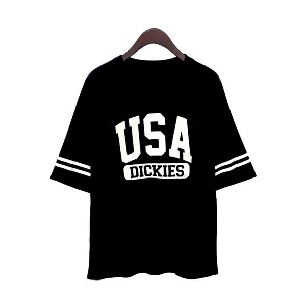 

женская дизайнерская печать письма колледж ветер свободный рукав футболки бейсбол uniform5fuk, White