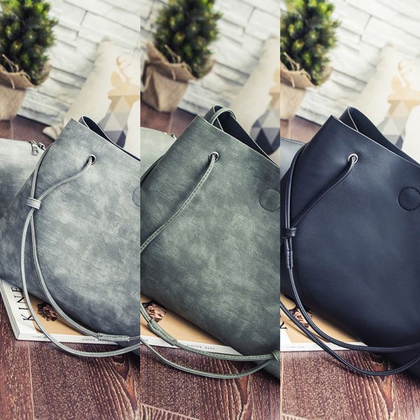 

2019 women's shoulder strap bucket mother bucket bag fashionable shoulder messenger small bag