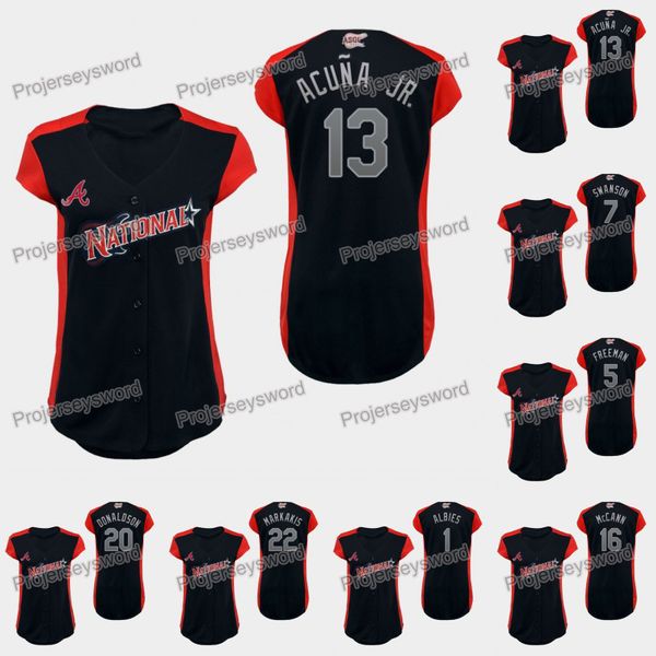 

Lady National League Atlanta Ronald Acuna Jr. Braves Jersey Brian McCann Dansby Swanson Freddie Freeman Josh Donaldson Markakis Ozzie Albies
