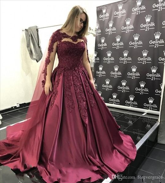 

2019 burgundy quinceanera dress princess arabic dubai jewel neck sweet 16 ages long girls prom party pageant gown plus size custom made, Blue;red