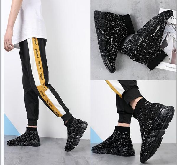 

d3 2019 new designer casual sock shoes brand speed trainer black red triple black fashion socks boots sneaker trainer shoes 36-45 ct1