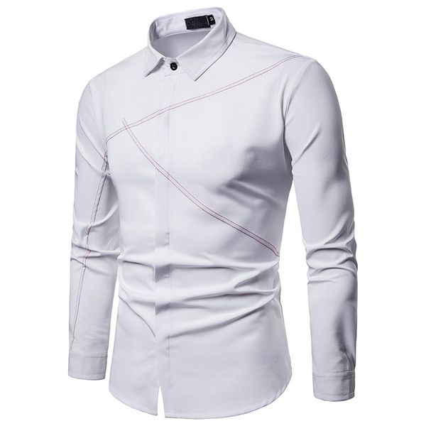 

markyi fashion red striped men shirt long sleeve casual spring new cotton mens casual slim fit shirt, White;black