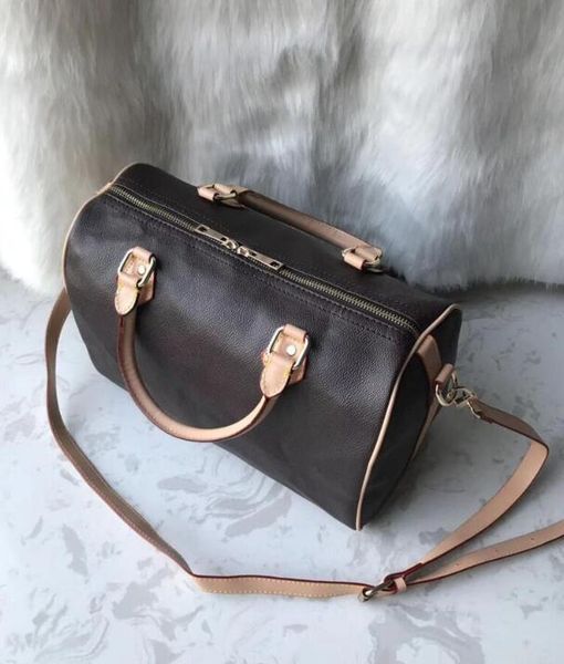 

elling classic women genuine leather real oxidizing luxury handbag pillow shoulder bag tote purse speedy