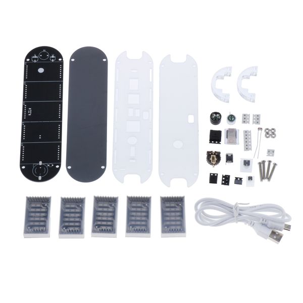 

diy multifunctional dot matrix wake-up alarm clock kit, ds3231 enclosure display