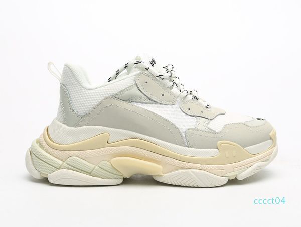 

paris luxury triple-s designer shoes vintage mens womens casual old dad sneakers trainers black white red thick-soled flat shoes