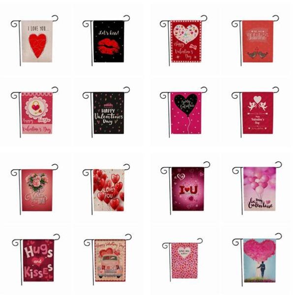 2020 Garden Valentine S Day Flag Double Printed Flags Love Heart