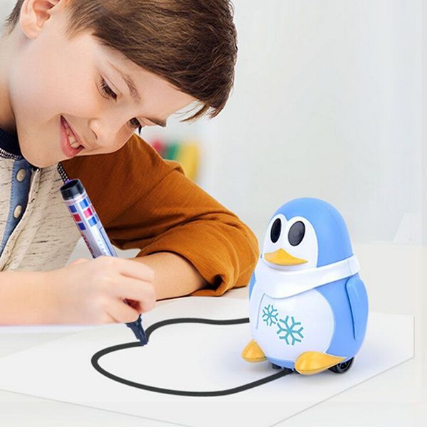 

inductive train magic pen educational toy cartoon robot penguin follow any line you draw drawn xmas gift fo kid
